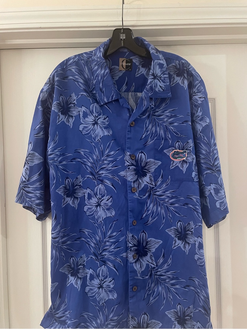 Florida Gators Men's Blue Floral Button-Down Casual Shirt Size XXL